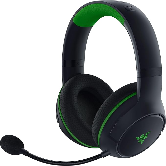 Razer Kaira Wireless Gaming Headset for Xbox Series X|S Xbox One: Triforce Titanium 50mm Drivers - Cardioid Mic - Breathable Memory Foam Ear Cushions - EQ Pairing Button - Windows Sonic - Black