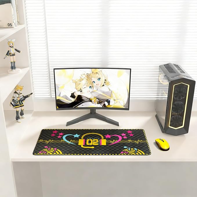 Mouse Pad 35.4x15.7 for Kagamine Rin &amp Len Collaboration Series Desk Mat
