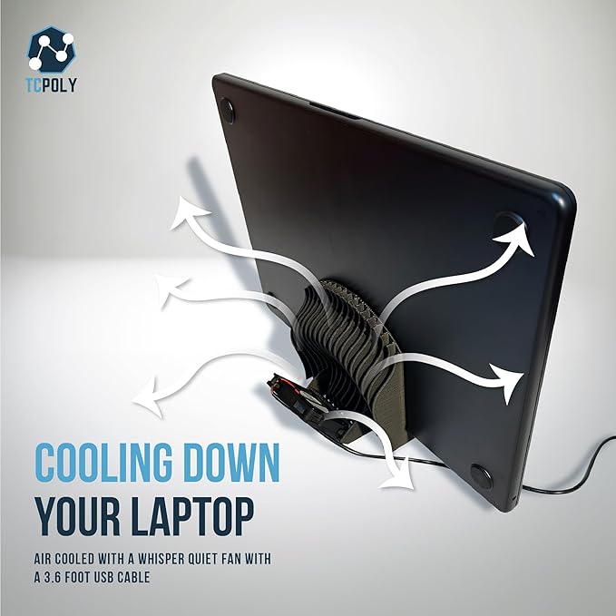 Vertical Cooling Stand for MacBook Air M4 M3 &amp M2 Thermally Conductive Polymer 3D-Printed
