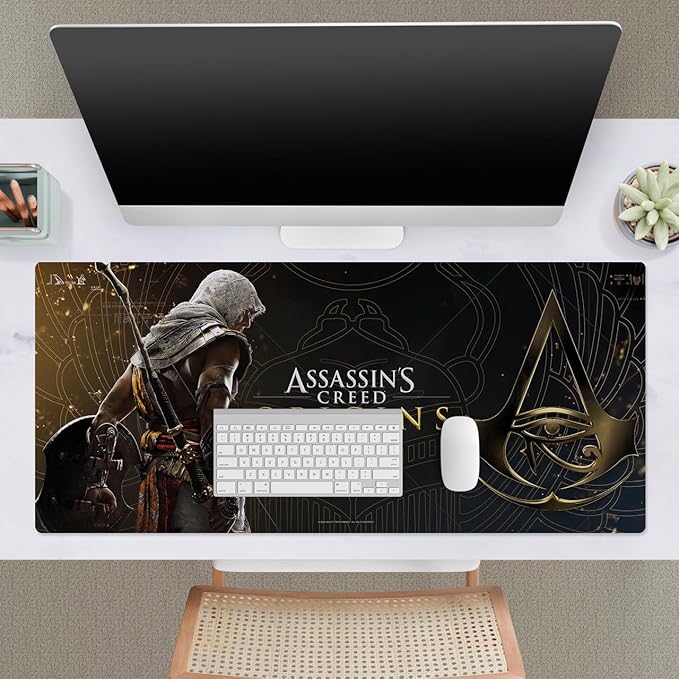 Head Case Designs Officially Licensed Assassin's Creed Bayek Origins Graphics 37.4 x 15.75 x 0.16 inches (900 x 400 mm) - XL Gaming Office Desk PC Keyboard Mouse Mat Pad