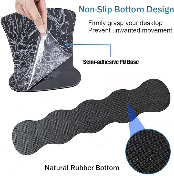 Ergonomic Keyboard Wrist Support Pad and Wrist Support Mouse Pad Anti-Slip with Gel Memory Mouse Pad Set Suitable for Office Use/Home Use - Magpie Peony Bird Flowers