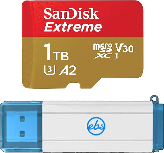 SanDisk 1TB Micro Extreme Memory Card for Samsung Phone Works with Galaxy S20 S20+ S20 Ultra S20 FE 5G (SDSQXA1-1T00-GN6MN) Bundle with (1) Everything But Stromboli 3.0 SDXC &amp MicroSD Card Read