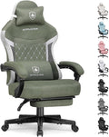 GTPLAYER Gaming Chair Fabric Computer Office Chair with Pocket Spring Cushion Ergonomic Office and Gaming Video Gaming Chair with Linkage Armrests High Back Desk Chair with Adjustable Recliner