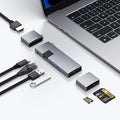 USB C Hub for MacBook USB-C Hub 7-in-2 for Thunderbolt 4 Port 4K 60Hz HDMI Ethernet 2 USB A Data Ports microSD SD Card Reader for MacBook Pro 13 Inch MacBook Air M1 M2 M3 iPad Dell Lenovo