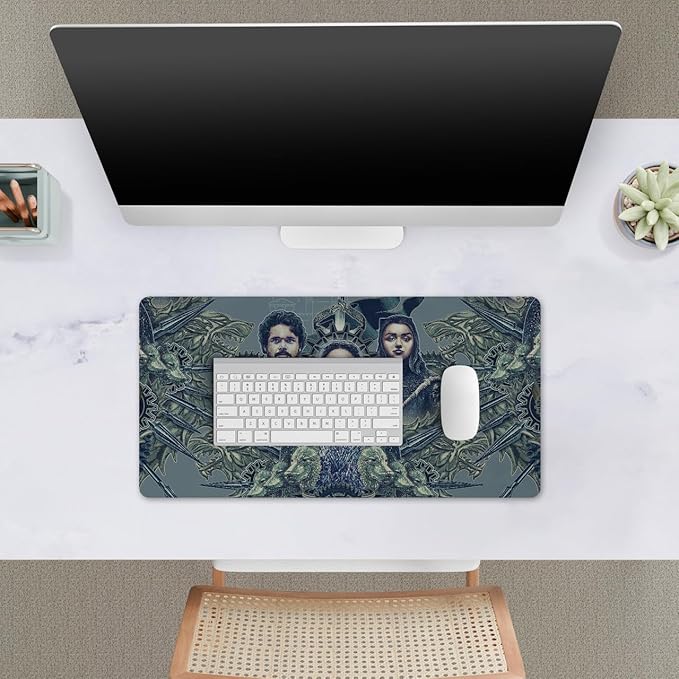 Head Case Designs Officially Licensed HBO Game of Thrones Robb Sansa Arya Graphic Art 23.62 x 11.81 x 0.12 inches (600 x 300 mm) - L Gaming Office Desk PC Keyboard Mouse Mat Pad