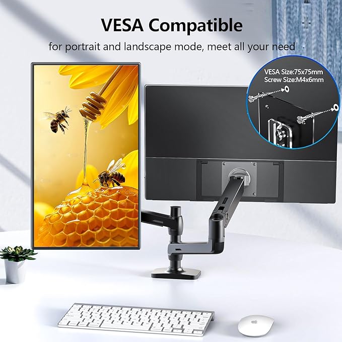 4K Large Portable Monitor 24“ Travel Monitor UHD 3840*2160 120% sRGB External Second Screen for MacBook Laptop Desktop Mini PC W/Stand VESA HDMI USB-C Gaming Display for PS5/Xbox Devices(O2401) (4K)