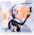 darkFlash Glass Mouse Pad 13.8×11.8 Inch Ultra-Smooth Tempered Surface Precision Tracking Anti-Slip Rubber Base Durable Etched Finish Unique IP Ideal for Gaming &amp Work(DMP350)