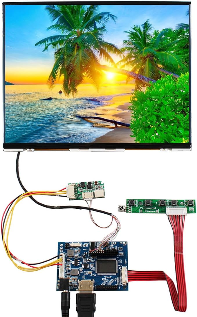 VSDISPLAY 10.4 Inch 1024x768 LCD Screen LTD104EDZS Aspect Ratio 4:3 Display Screen with Driver Board VS-TY2660H-V661