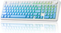 x Aula F99 Pro 99% Mechanical Gaming Keyboard – Wireless Bluetooth 2.4Ghz RF USB-C Wired Keyboard with RGB Backlit Hot-Swappable Pre-lubed Linear Switches PBT Keycaps Numpad Volume Knob