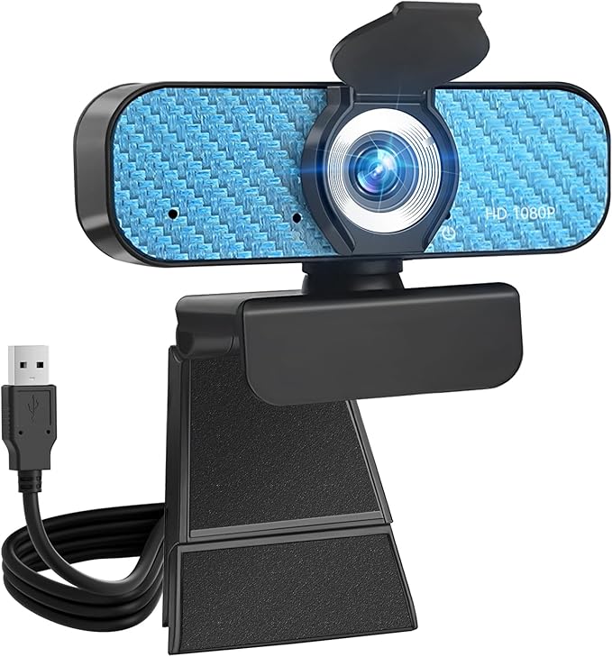 Webcam 1080P for Online Learners: Lag-Free Video &amp Built-in Mic for Zoom Class | Portable Design Fixed Focus USB Camera