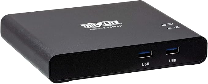 Tripp Lite 2 Port USB-C KVM Dock Dual Port USB C KVM Docking Station 4K HDMI USB 3.2 Gen 1 USB A Hub Remote Selector 85W PD Charging Black (B003-HC2-DOCK1)