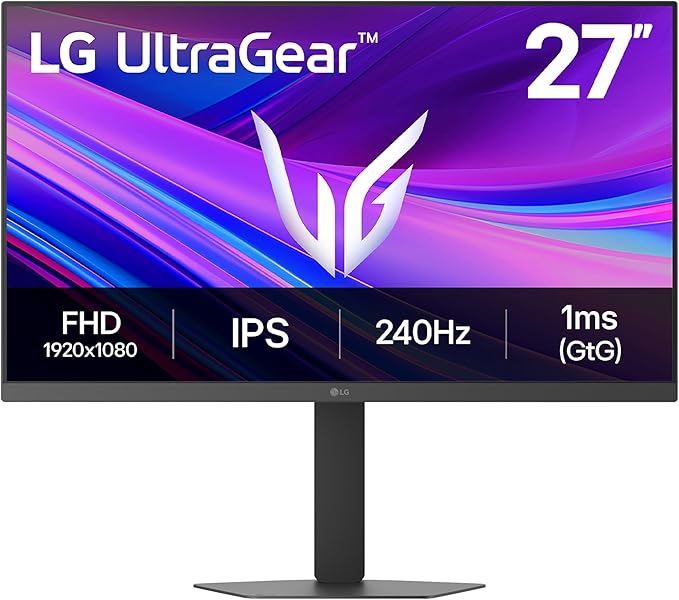LG 27G440A-B 27-Inch Ultragear Full HD (1920 x 1080) IPS Gaming Monitor 240Hz 1ms G-SYNC Compatible FreeSync Premium HDMI 2.1 DisplayPort Tilt/Height/Swivel/Pivot Adjustable Stand Black