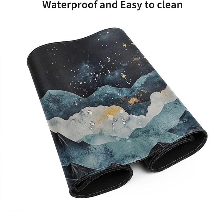 3XL Huge Gaming Mouse Pad Oversized (48x24) - Extra Large XXXXL Mouse Pads for Full Desk Mountain Mousepad with Stitched Edges Non-Slip Rubber Base Desk Mat for Laptop Computer &amp PC