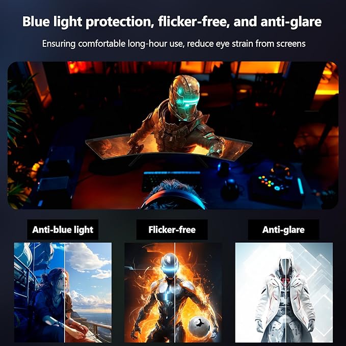 Z-Edge 27 inch Curved Gaming Monitor FHD 1080P 240Hz 280Hz Curved 1500R Computer Monitor Fast MPRT 1ms FreeSync Low Blue Light 350nits 16.7M Colors 4000:1 Contrast UG27P 2X DP and 2X HDMI