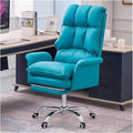 Computer Chair White Gaming Chair Comfortable Soft Sofa Chair Bedroom Computer Chair Girls Live Gamer Chair Leather Office Chair Furniture(Blue)