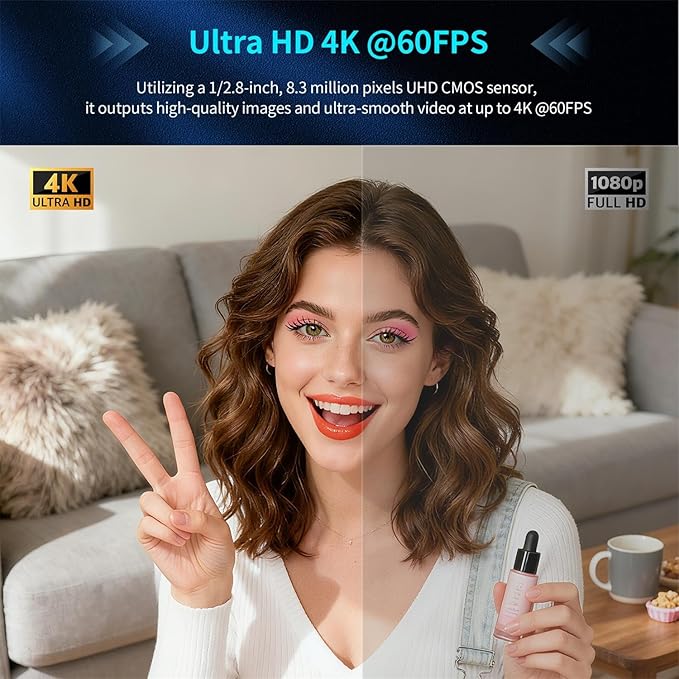 TOALLIN 4K 60FPS Box Video Camera 20X Optical Zoom Support PoE/SDI/HDMI/USB TOF AutoFocus Built-in Dual Mics Live Streaming Camera for Church Worship Online Education &amp Video Conferencing