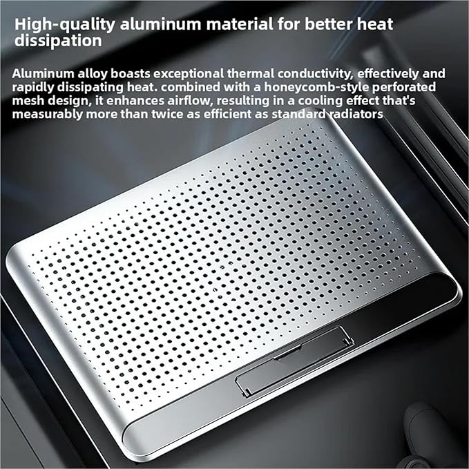 Compatible for Aluminum Alloy Gaming Laptop Cooling Pad 11/13/17 Notebook Radiator Fan Stand(SR)