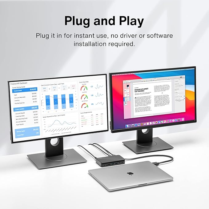 iVANKY 12-in-2 FusionDock 1 for M5 MacBook Dual 4K@144Hz Monitor (Docking Station for M5/M4 Base M3/M2/M1 Pro/Max Mac)(150W Power Adapter SD/TF USB RJ45 3.5mm Audio) Plug and Play 5Gbps Dock Hub
