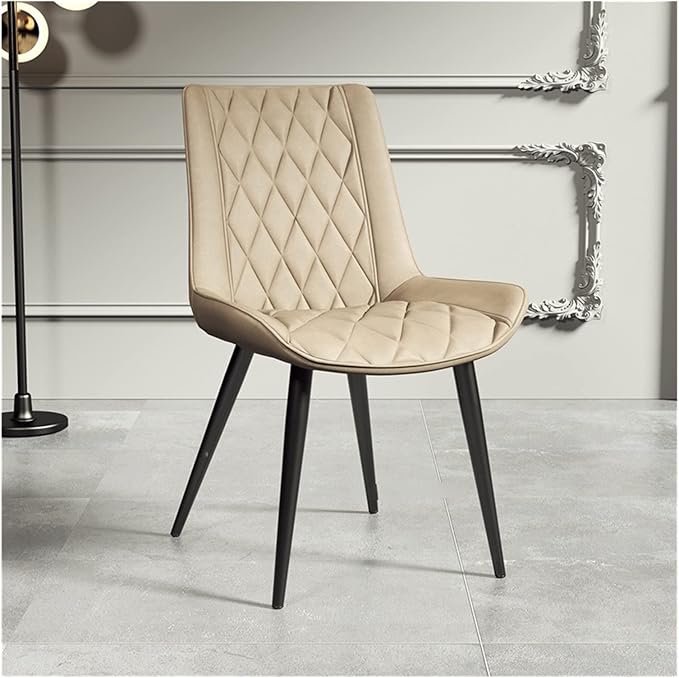 Adjustable Office Computer Chair with Armrest Leather Dining Chairs Living Room Household Stool Foot Backrest Dining Chair(Green-Black)
