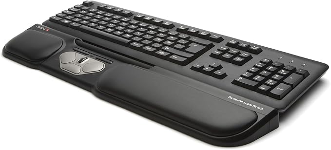 Contour RollerMouse Pro3: Ergonomic Design for RSI Carpal Tunnel &amp Shoulder Pain No Reach No Grip No Strain Customizable Shortcuts Adjustable Speed Wired USB for Mac &amp PC