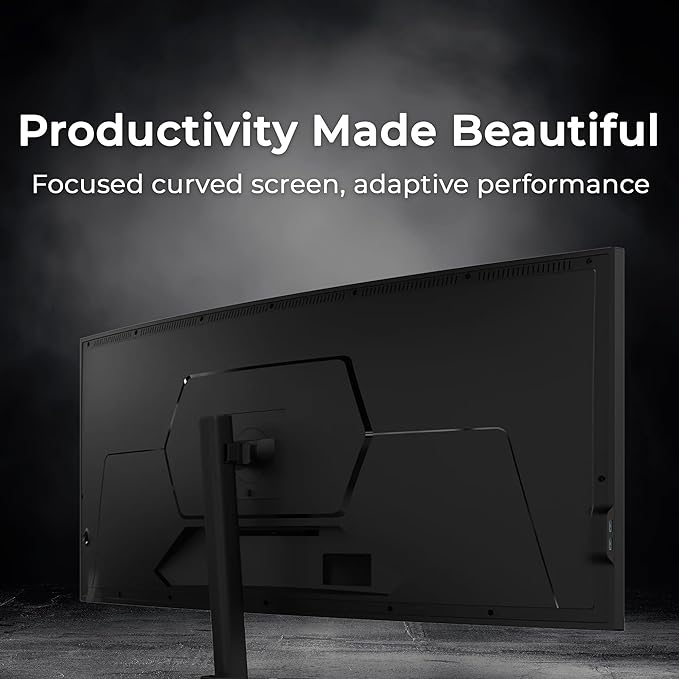 Deco Gear 40 Curved 5K2K Nano IPS Monitor | 5120×2160 UltraWide 21:9 Display 120 Hz Refresh | 65 W USB-C PD | HDR Adaptive Sync | Built-in Speakers for Work