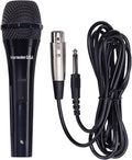 Karaoke USA OM189 Professional Dynamic Karaoke Microphone | Durable Detachable Corded Mic with 6.3mm (1/4) to XLR Plug | Clear Balanced Sound for Karaoke Machines PA Systems &amp Events