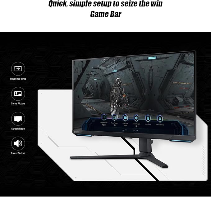 Samsung 28 Odyssey G7 4K UHD 144Hz 1ms G-Sync Gaming Monitor HDR400 AMD FreeSync Premium Pro Ultrawide Game View DisplayPort HDMI Height Adjustable Stand Black