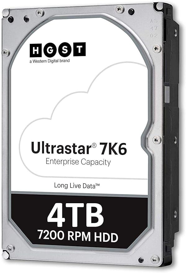 HGST Ultrastar 7K6000 4TB 7200 RPM 512e SAS 12Gb/s 128MB Cache 3.5-Inch Enterprise Internal Hard Disk Drive - HUS726040AL5210 (0F22795)