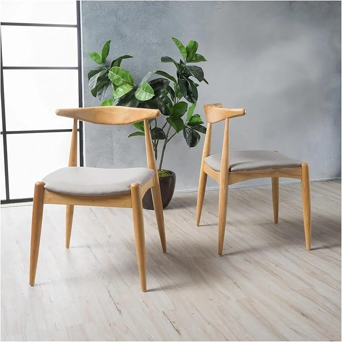 Adjustable Office Computer Chair with Armrest 1pcs Beige Modern Style Rubberwood Fabric Finish Solid Back Dining Chairs