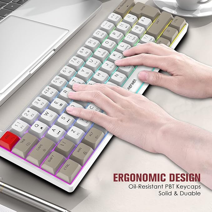 LexonElec 60% Mechanical Gaming Keyboard Blue Switches RGB Backlit Compact Mechanical Keyboard PBT Dye-Sub XDA Keycaps 62-Key Anti-Ghosting Mini Keyboard for Win/Mac/PS4/PC