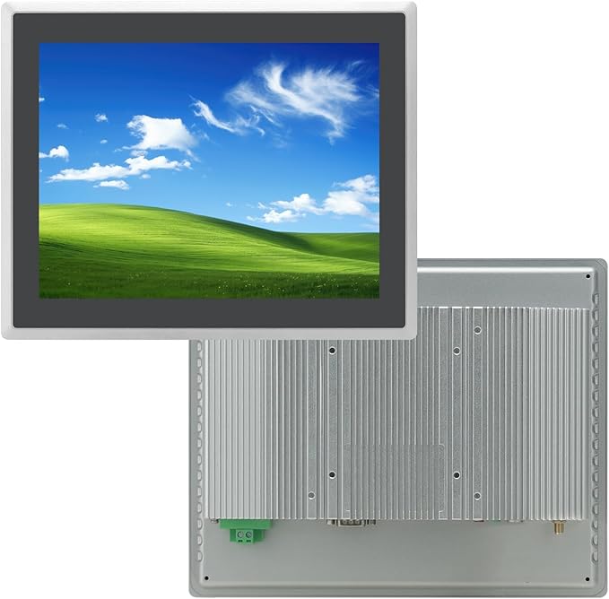 10.4 inch Capacitive Multi-Touchscreen Industrial Embedded Win-10 PC Monitor IP65 Screen with 10 Points Touch Display i5+RAM 8G+256G SSD Integrated Phoenix2pin HD-MI-Out &amp USB Ports