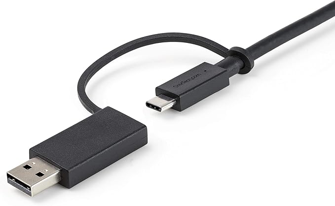 3ft/1m USB-C Cable with USB-A Adapter Dongle USB-C to C [10Gbps/PD] USB-A to C [5Gbps] 2-in-1 USB C Cable for Hybrid Dock