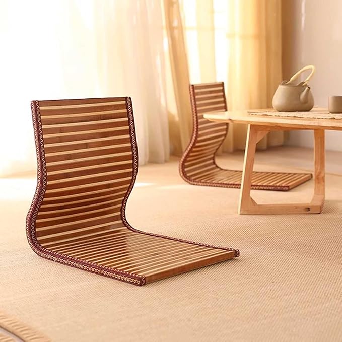 ELEFOCUS Backrest Chair Tatami Chair Bed Seat Dormitory Bedroom Lazy Chair Legless Chair Bay Window Meditation Reading Chair(Color5)