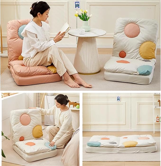 BTZHY Floor Chair Floor Chair with Back Support Portable Floor Chair Adjustable Floor Chair Lazy Sofa Floor Chair 5-Speed Adjustable Height for Balcony Reading Bedroom Study RoomGreen