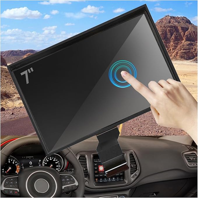 New Replacement 7 LCD Display Fit for Jeep Compass 2017-2020 TDO-WXGA0700K00033-V2 TDO-WXGA0700K00057-V1 LMB-K00057BL (7 Jeep LCD)