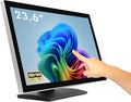 ANGEL POS 23.6 Commercial Grade Metal Housing Capacitive LED Capacitive Multi-Touch HDMI VGA Monitor 16:9 Display 1920 x1080 Splash Proof Touchscreen Industrial Office Retail Restaurant