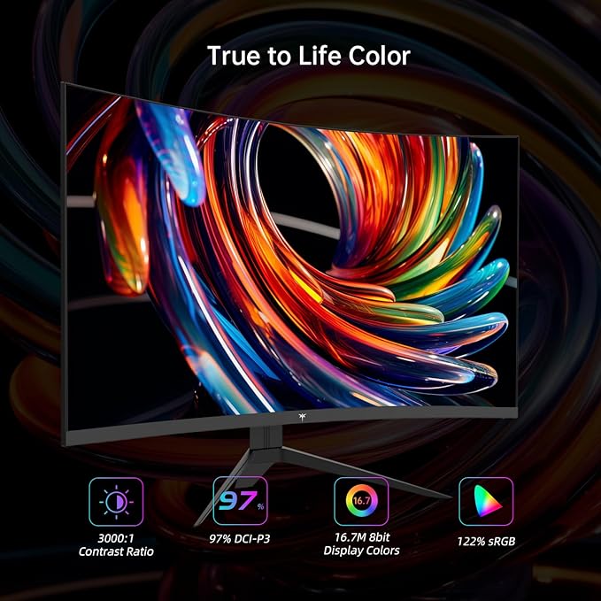 KTC 32 Inch FHD 1080p Curved Gaming Monitor - VA 1500R Curved Monitor 165Hz 1ms MPRT FreeSync &amp G-Sync 122% sRGB DP/HDMI VESA HDR10 for Gaming Home Office Business PC Monitor
