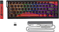 MAMBASNAKE Attack Shark X68PRO HE Rapid Trigger Wireless Keyboard 0.01mm RT Accuracy 8000Hz Wired Gaming Keyboard Adjustable Actuation Snap Tap RGB Backlit Magnetic Switch C01 Coiled Cable -Red
