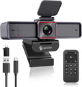 Angetube 4K Webcam with AI TrackingRemote Control 4K Web Camera/10X Digital Zoom 1080P 60fps Web cam with USB 3.0 HDR/Dual Noise Cancelling Microphones for Video Calls/Meetings/Streaming/Skype/Zoom