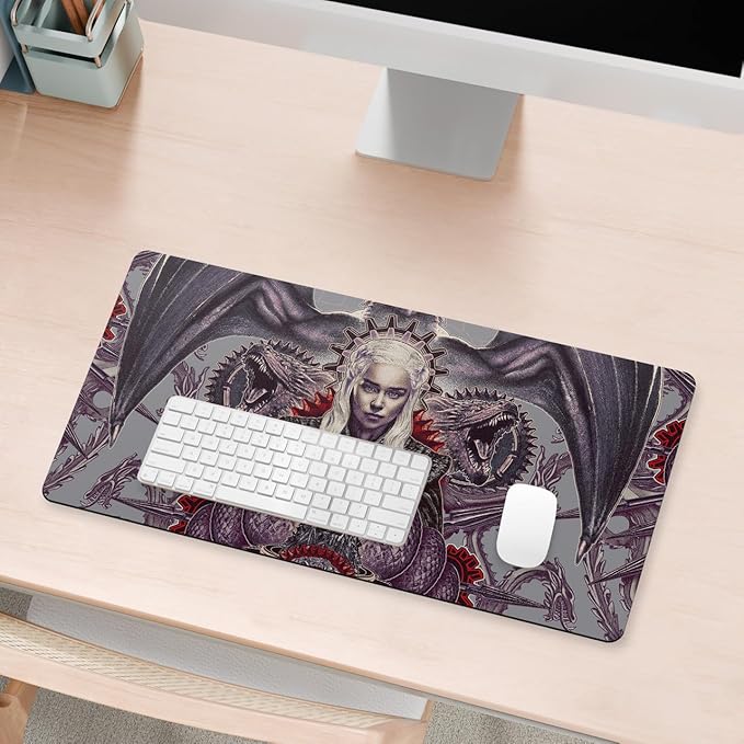 Head Case Designs Officially Licensed HBO Game of Thrones Daenerys Targaryen Graphic Art 23.62 x 11.81 x 0.12 inches (600 x 300 mm) - L Gaming Office Desk PC Keyboard Mouse Mat Pad