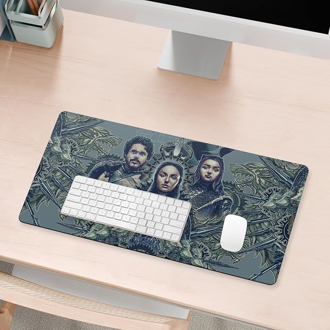 Head Case Designs Officially Licensed HBO Game of Thrones Robb Sansa Arya Graphic Art 23.62 x 11.81 x 0.12 inches (600 x 300 mm) - L Gaming Office Desk PC Keyboard Mouse Mat Pad