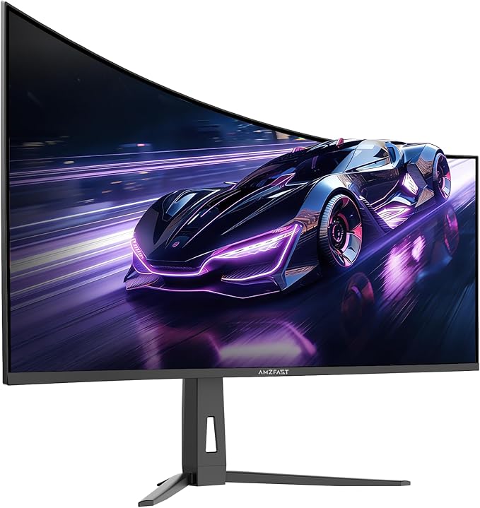 Amzfast 34 Inch UltraWide Curved Monitor 200Hz UWQHD 3440x1440 Gaming Monitor 1ms G-SYNC Compatible 1500R PIP/PBP 131% sRGB Tilt/Swivel/Height AdjustableTÜV Rheinland HDMI 2.1 x 2 &amp DP 1.4
