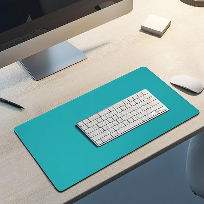 Desk Pad Large Mouse Pads Solid Ocean Blue Teal Desk Mat for Computer Laptop &amp Gaming Desk Mousepad Writing Mat for GamerOffice &amp Home 12 x 24inch