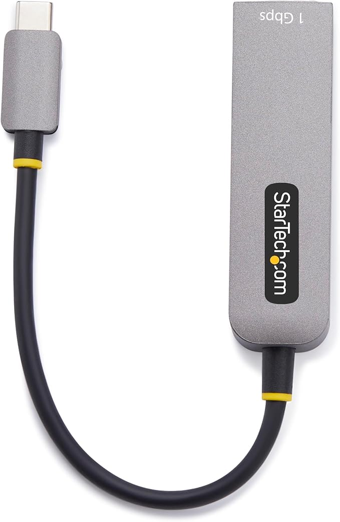 StarTech.com USB-C to Ethernet Adapter 100W PD Pass-Through NIC USB 3.0 Type-C 1Gbps Multi Speed Network Windows &amp Mac