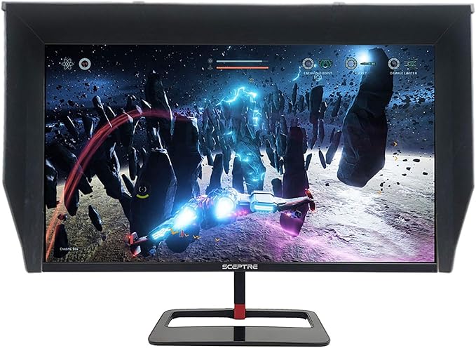 Sceptre 27 inch IPS 2K LED Monitor 2560x1440 QHD HDR400 HDMI DisplayPort up to 144Hz 1ms Height Adjustable Include Gaming Blinders Build-in Speakers Machine Black (E278B-QPN168+)