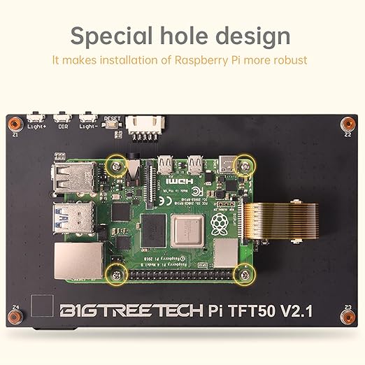 BIGTREETECH Upgrade PITFT50 V2.1 Graphic Smart Display DSI Interface 5 inch LCD Touch Screen Suitable for Raspberry-Pi