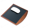 Dacasso Luxury Walnut &amp Black Leather Mouse Pad - Wood &amp Leather for Optical/Analog Mouse - Executive Desk Decor &amp Essential Office Accessories