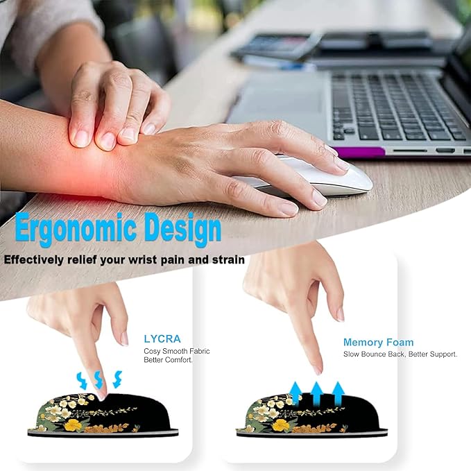 Keyboard Wrist Rest and Mouse Pad Set31.5x11.8 Inches Desk MatWaterproof Non-Slip Ergonomic Wrist Support for Pain ReliefExtended Desk Protector for Office Home GamingWeeds