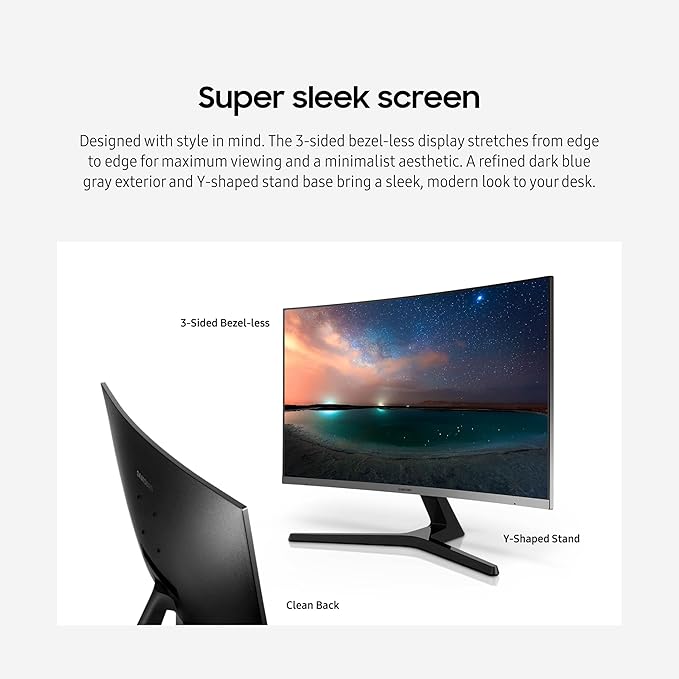 Samsung 32 CR50 FHD 1500R Curved Monitor 75Hz 4ms GTG AMD Freesync HDMI VGA (LC32R500FHNXZA)
