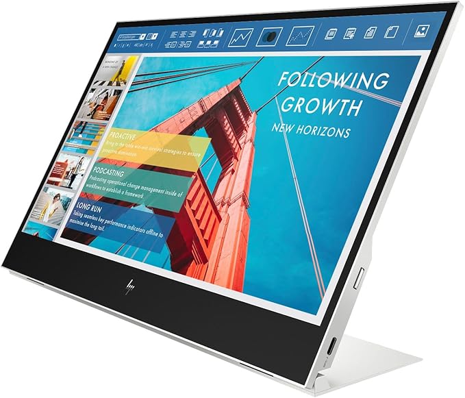 HP E14 G4 14 FHD IPS Portable Monitor with 5ms Response Time Anti-Glare Flicker Free 400 nits Brightness USB-C &amp Dockztorm USB Port Expander Silver Color (1B065AA#AC3)